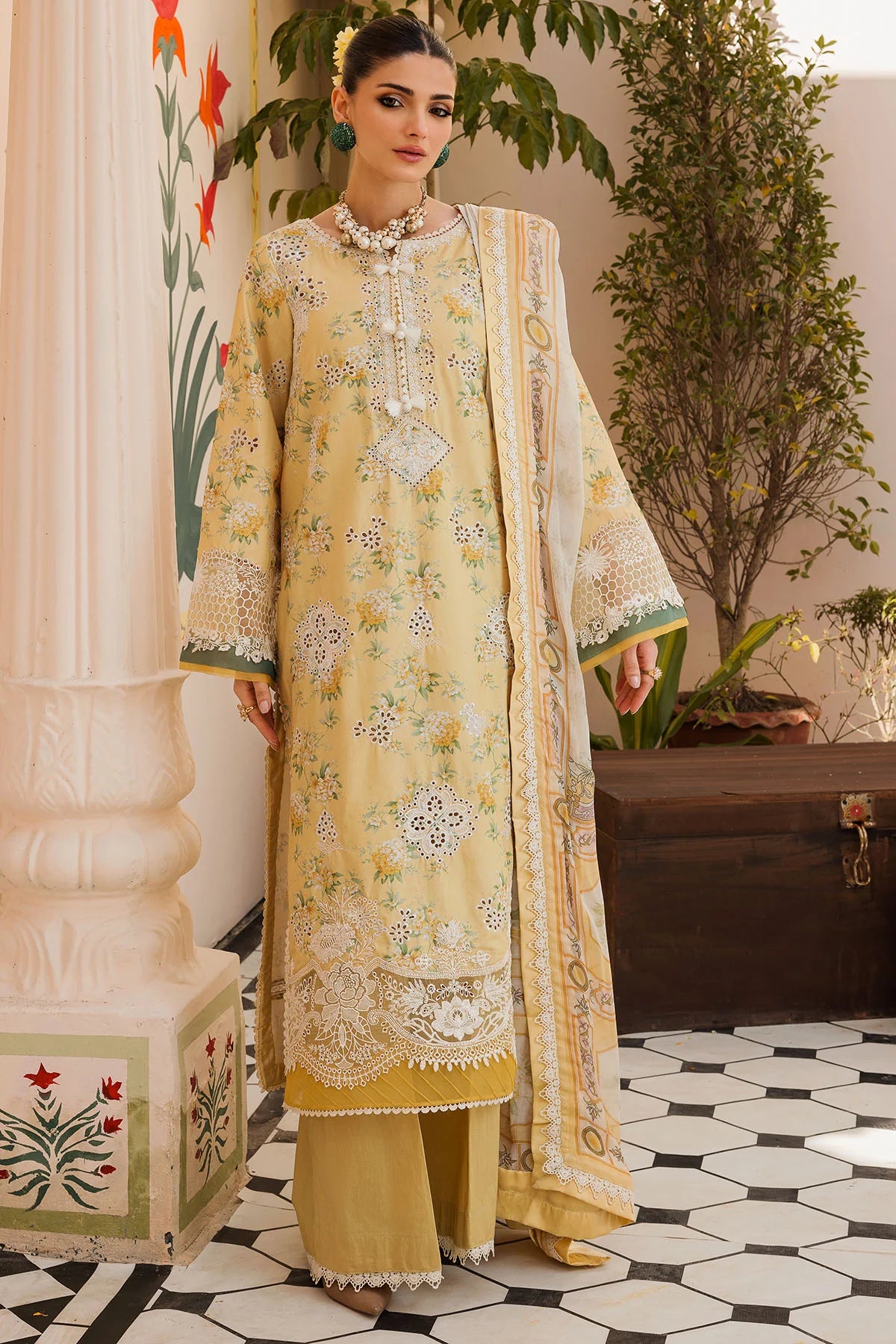 4623-CAROLINA EMBROIDERED LAWN UNSTITCHED