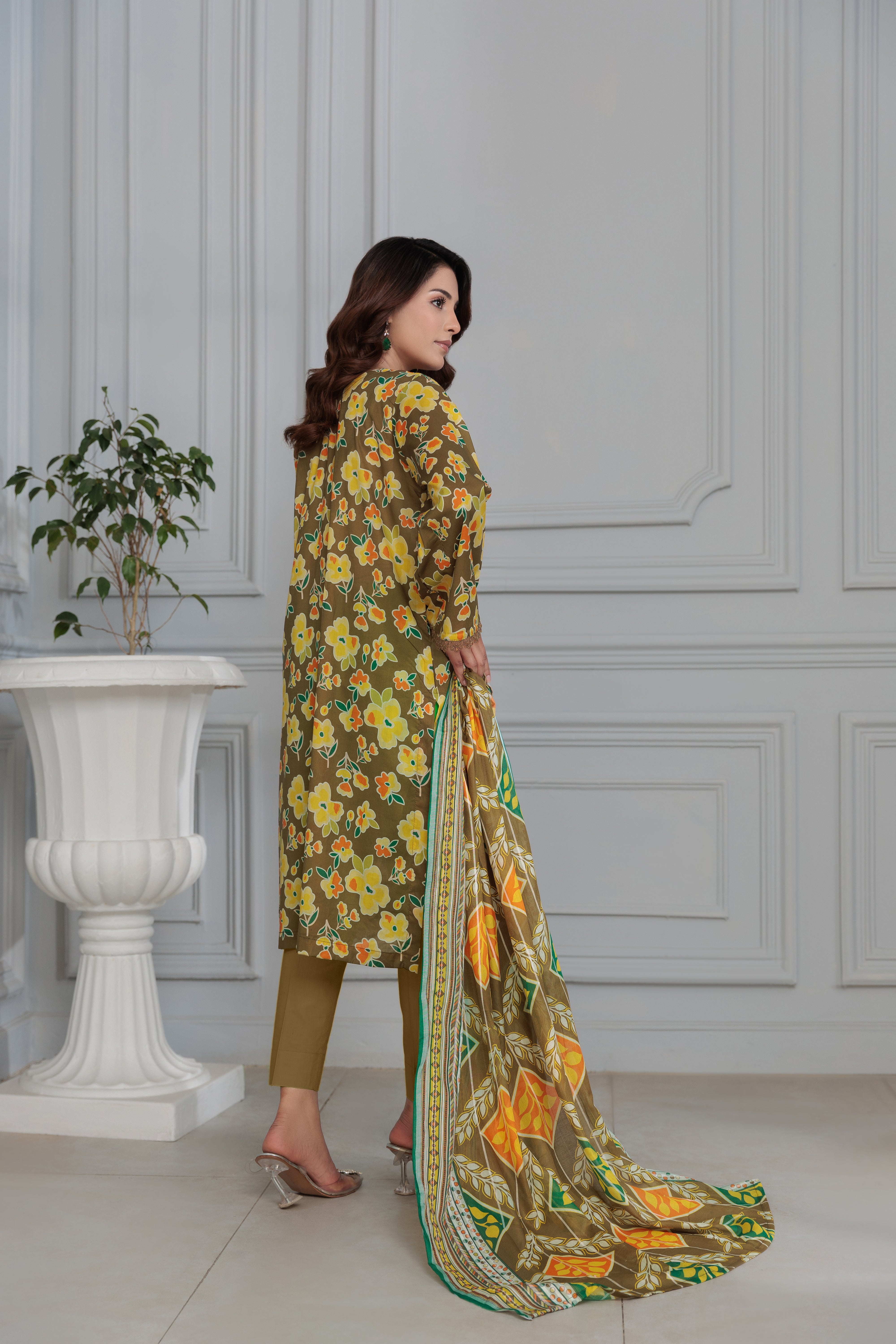 D-4 Gul E Lala  Digital Printed Lawn