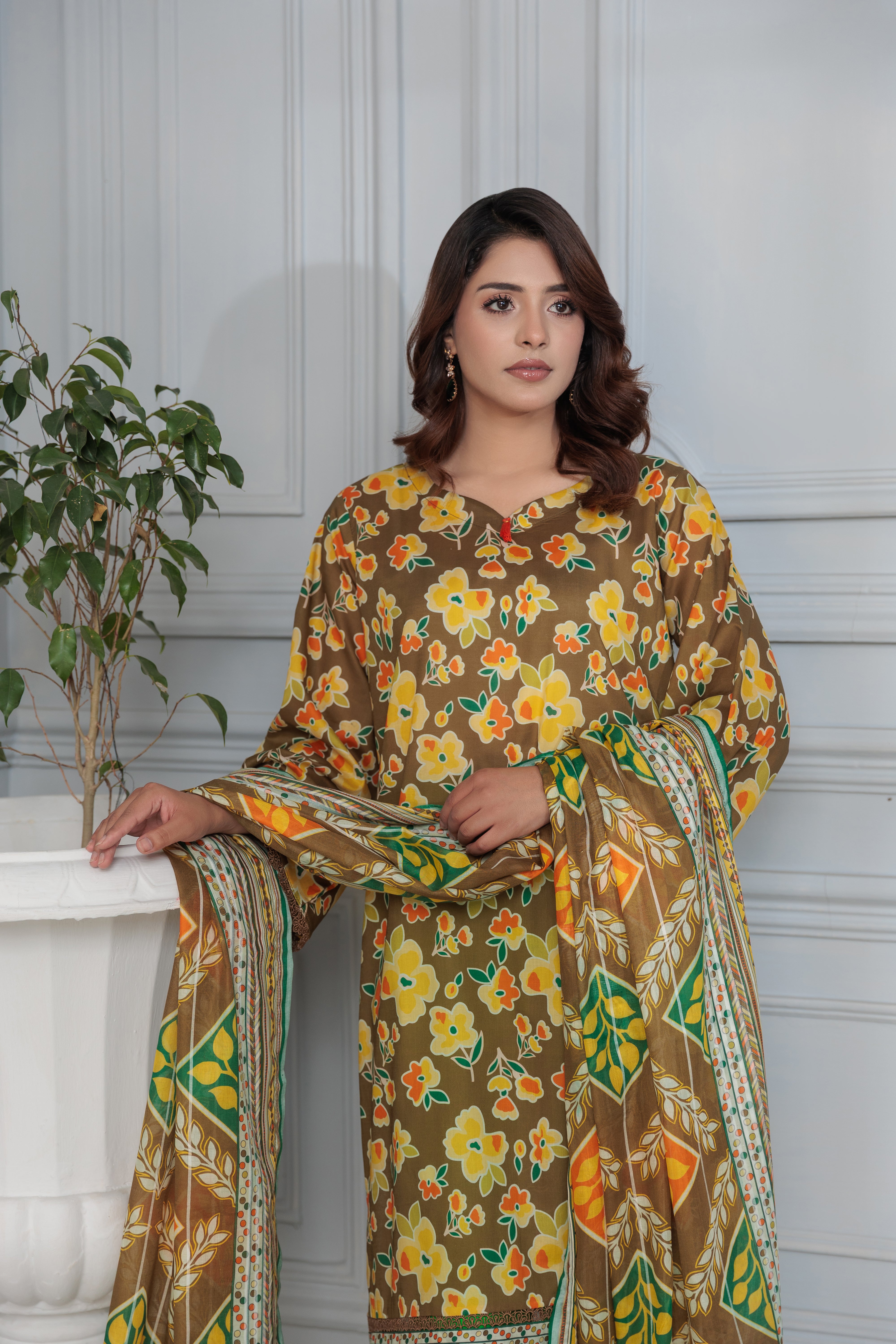 D-4 Gul E Lala  Digital Printed Lawn