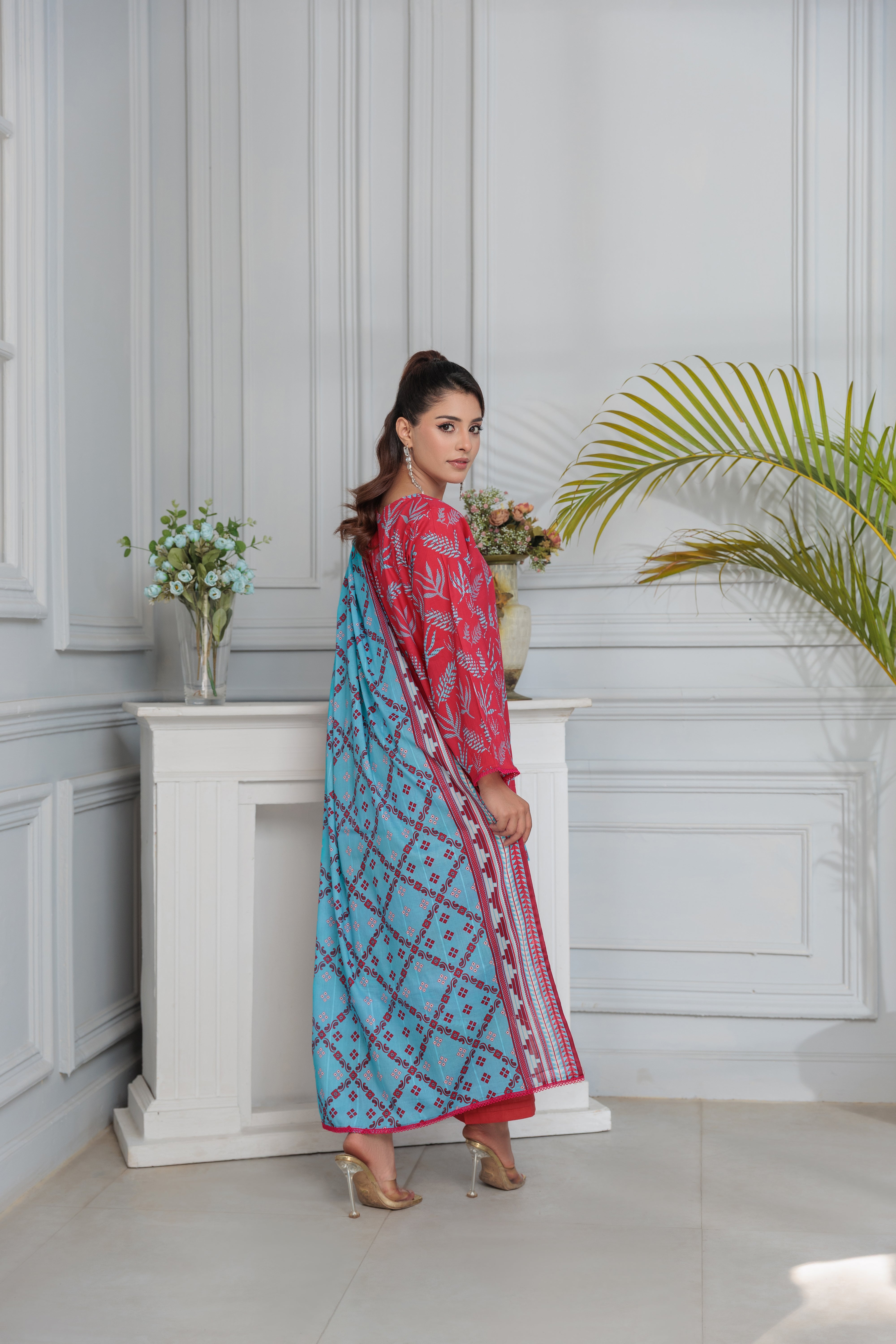 D-7 Gul E Lala Digital Printed Lawn