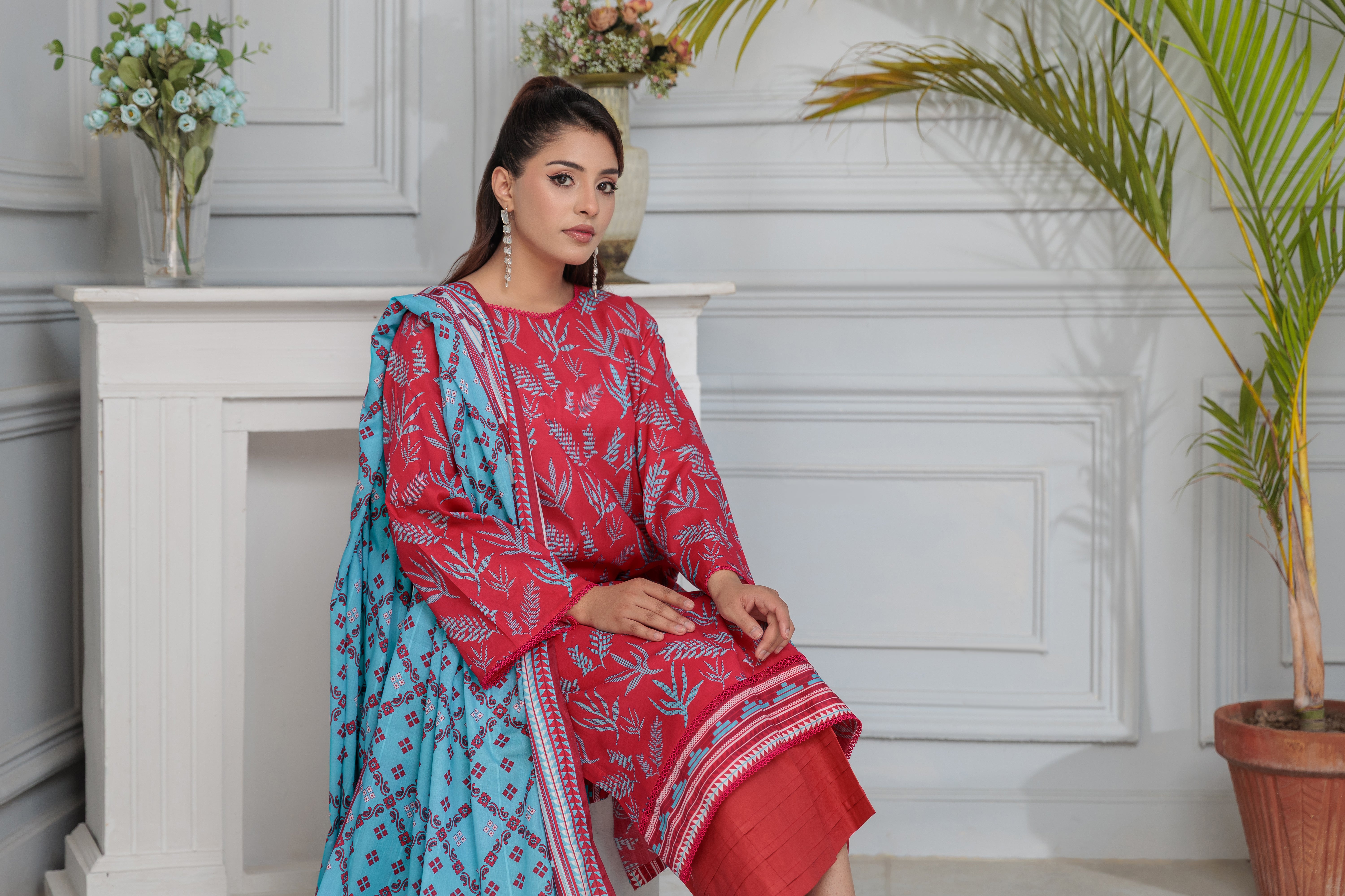 D-7 Gul E Lala Digital Printed Lawn
