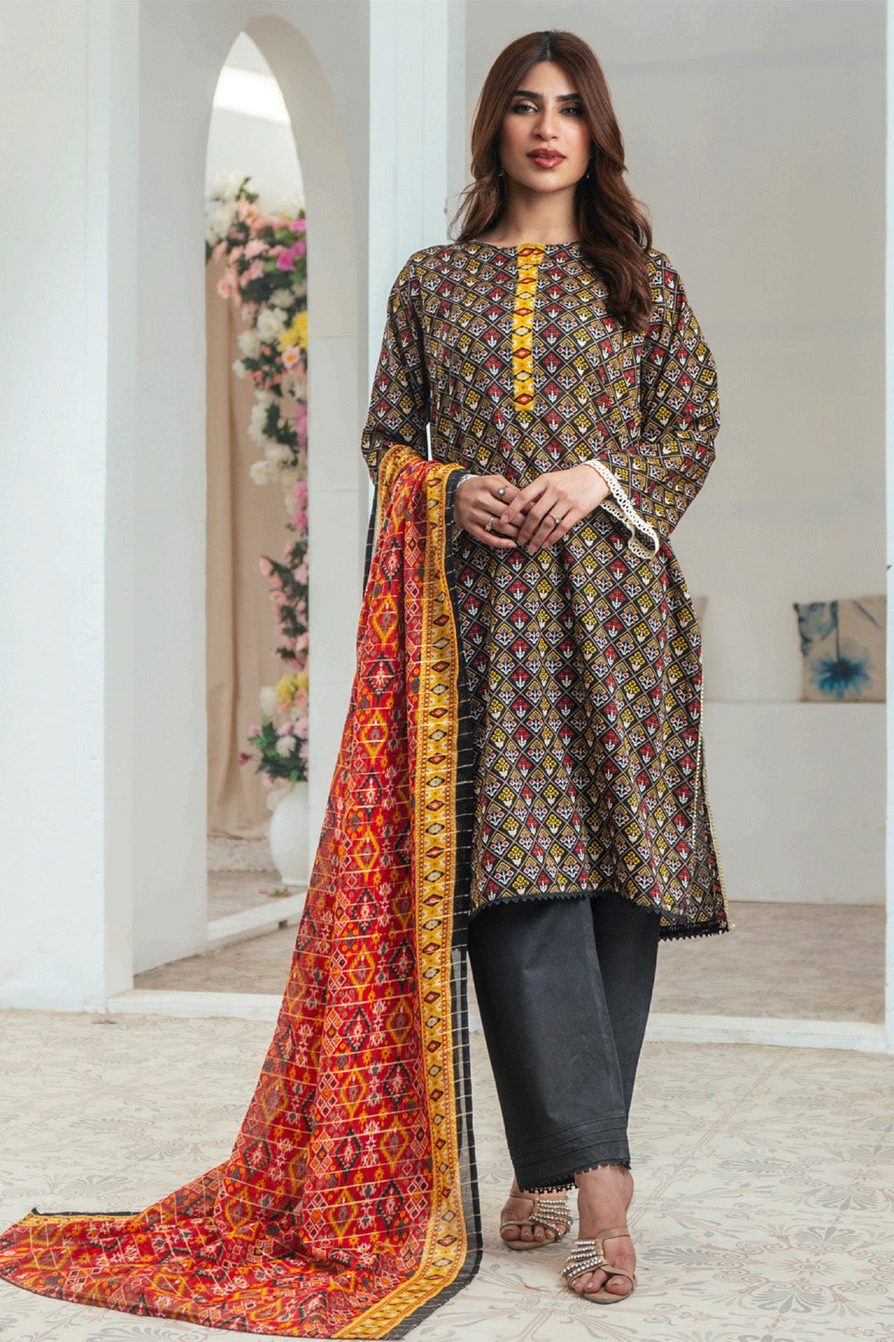D-0001 Malaika Digital Printed Lawn