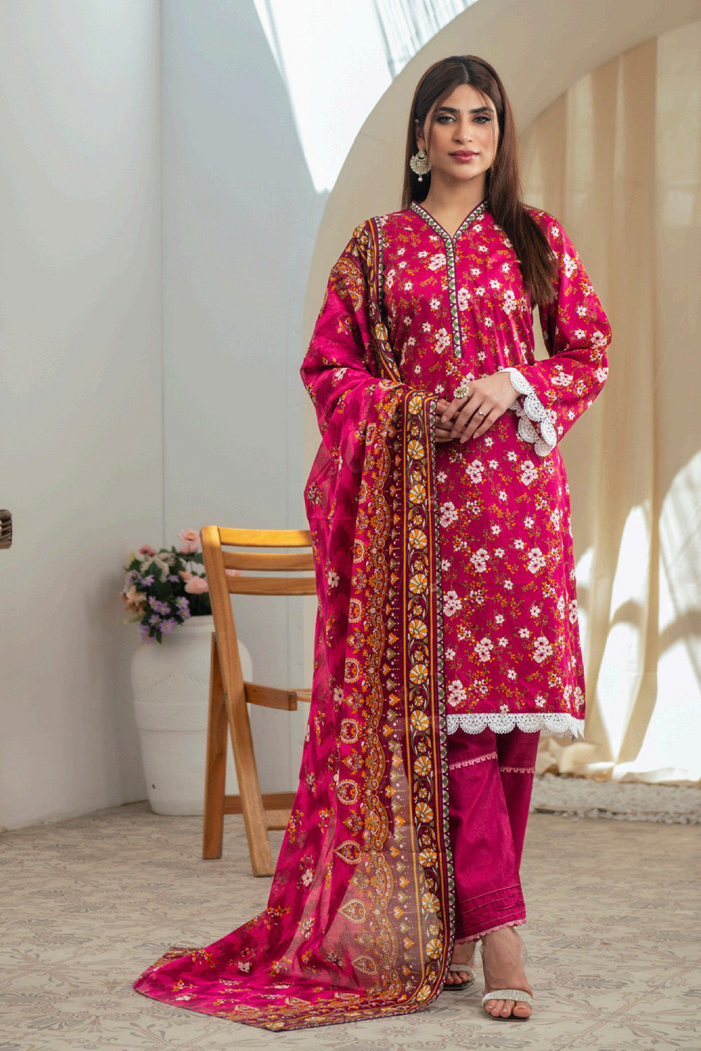 D-0010 Malaika Digital Printed Lawn
