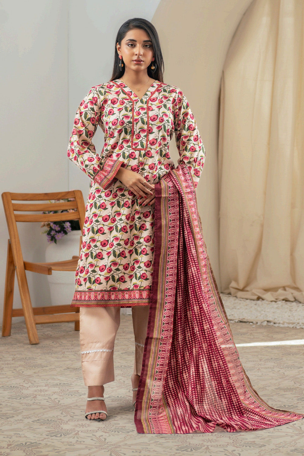 D-0017 Malaika Digital Printed Lawn