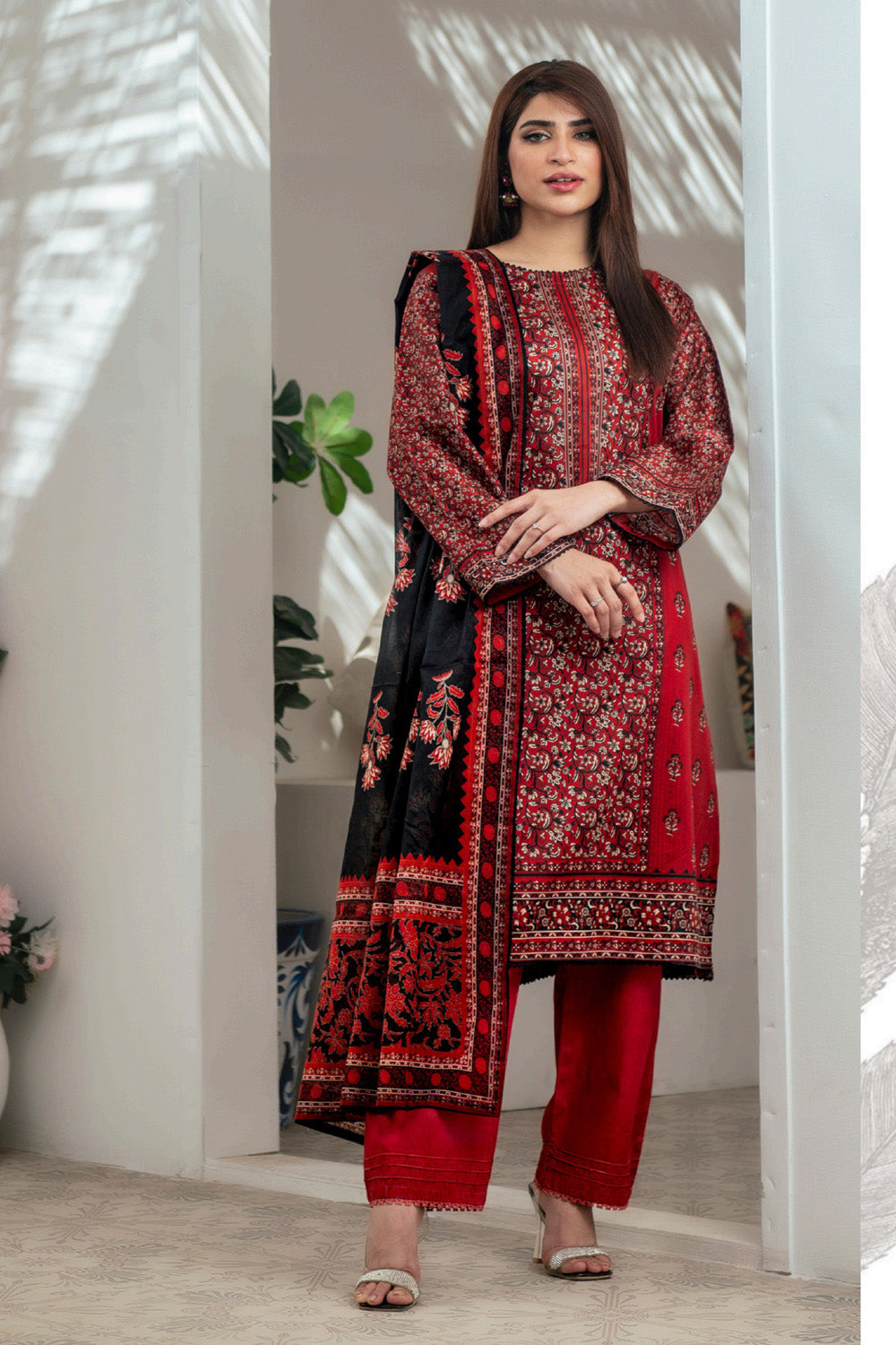 D-0018 Malaika Digital Printed Lawn