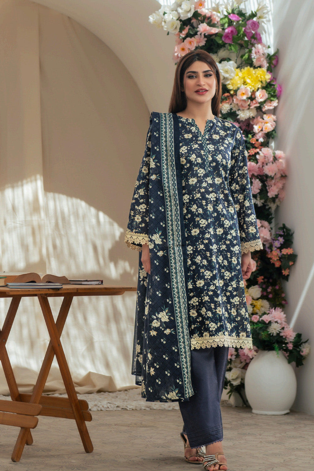 D-0027 Malaika Digital Printed Lawn