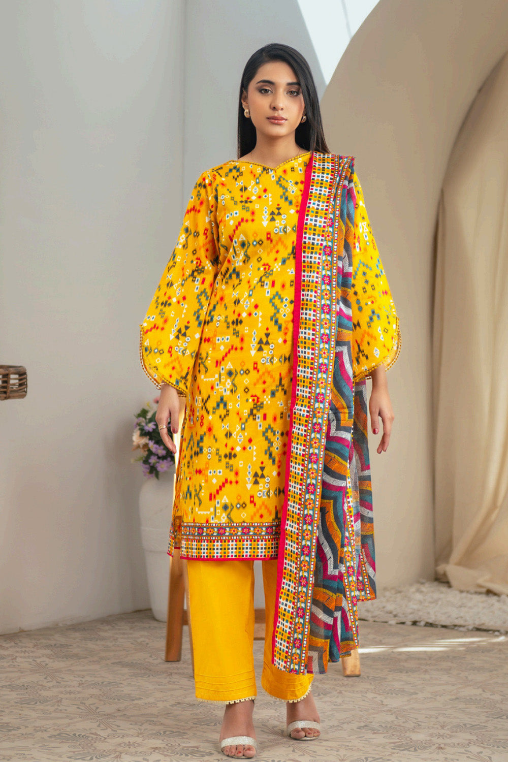 D-0028 Malaika Digital Printed Lawn