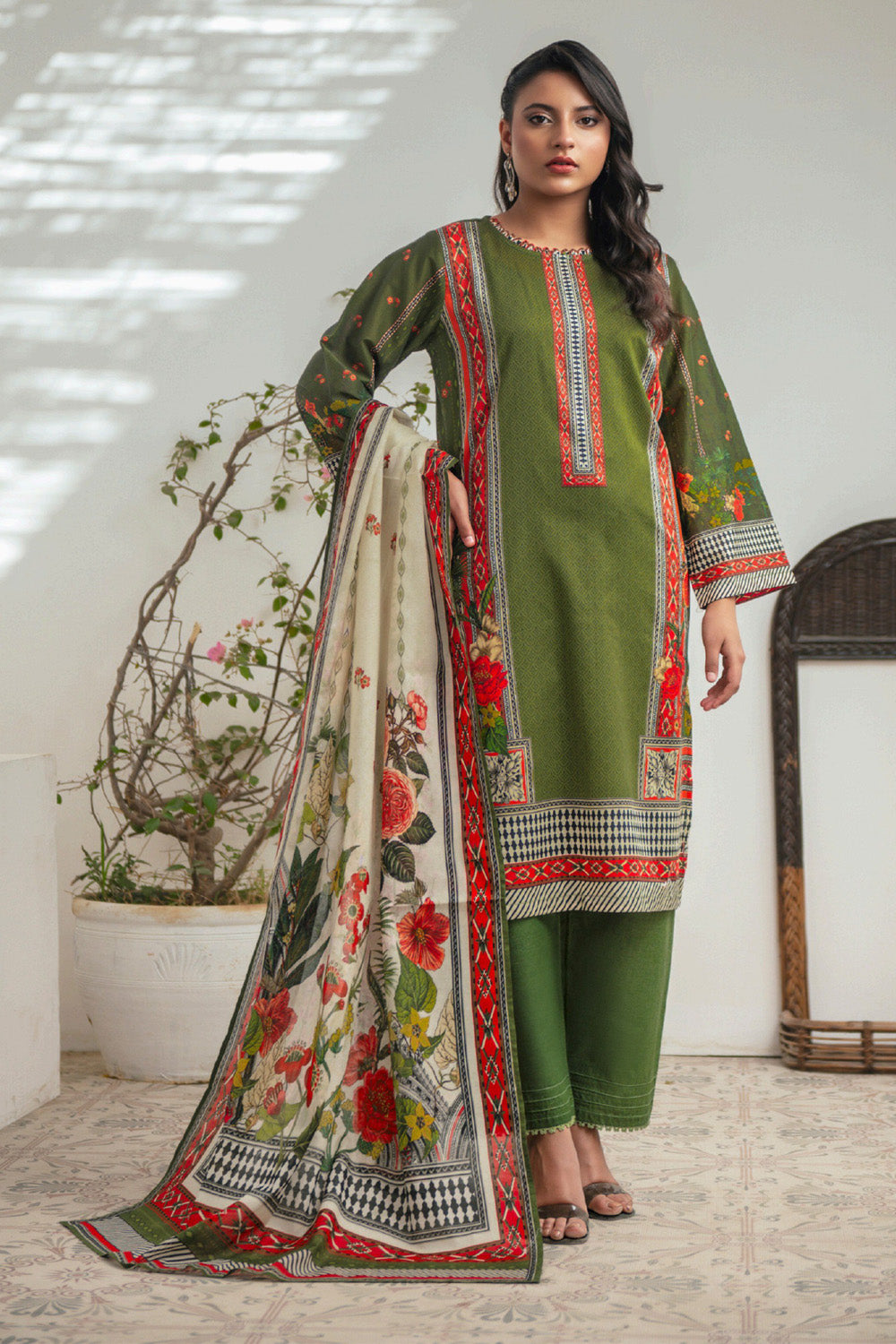 D-0021 Malaika Digital Printed Lawn