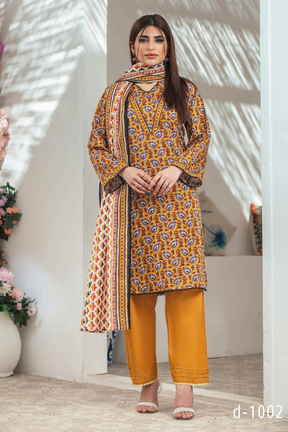 D-0007 Malaika Digital Printed Lawn