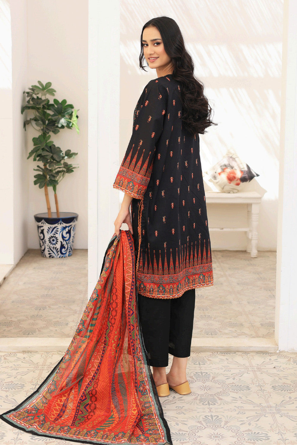 D-0006 Malaika Digital Printed Lawn