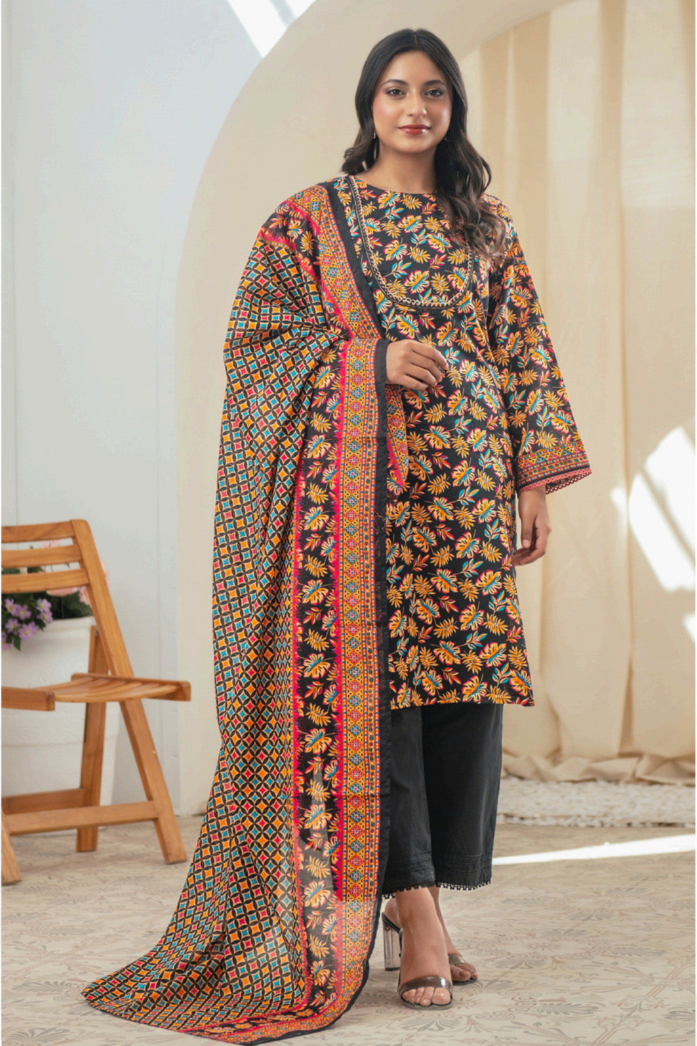 D-0003Malaika Digital Printed Lawn