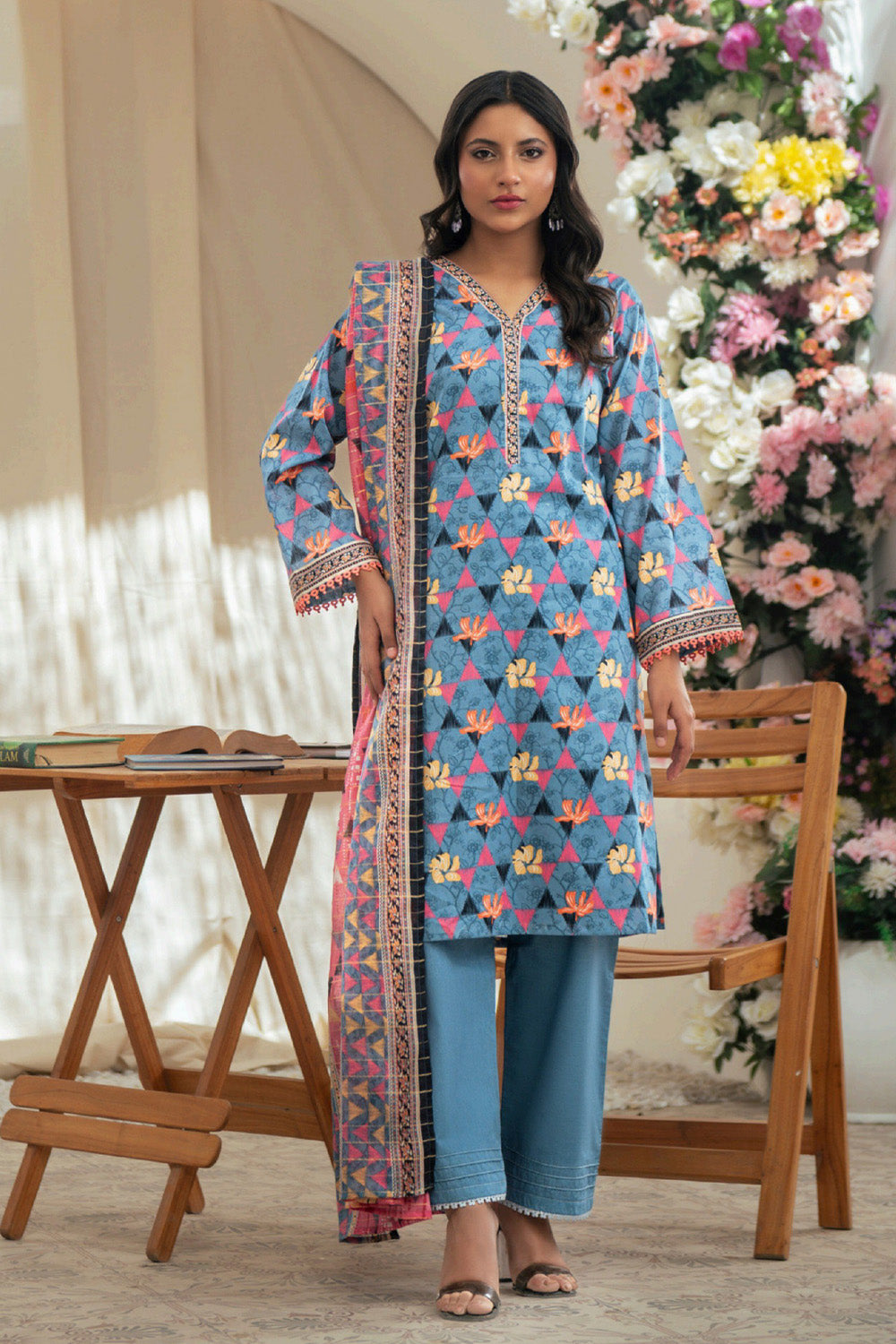 D-0004 Malaika Digital Printed Lawn
