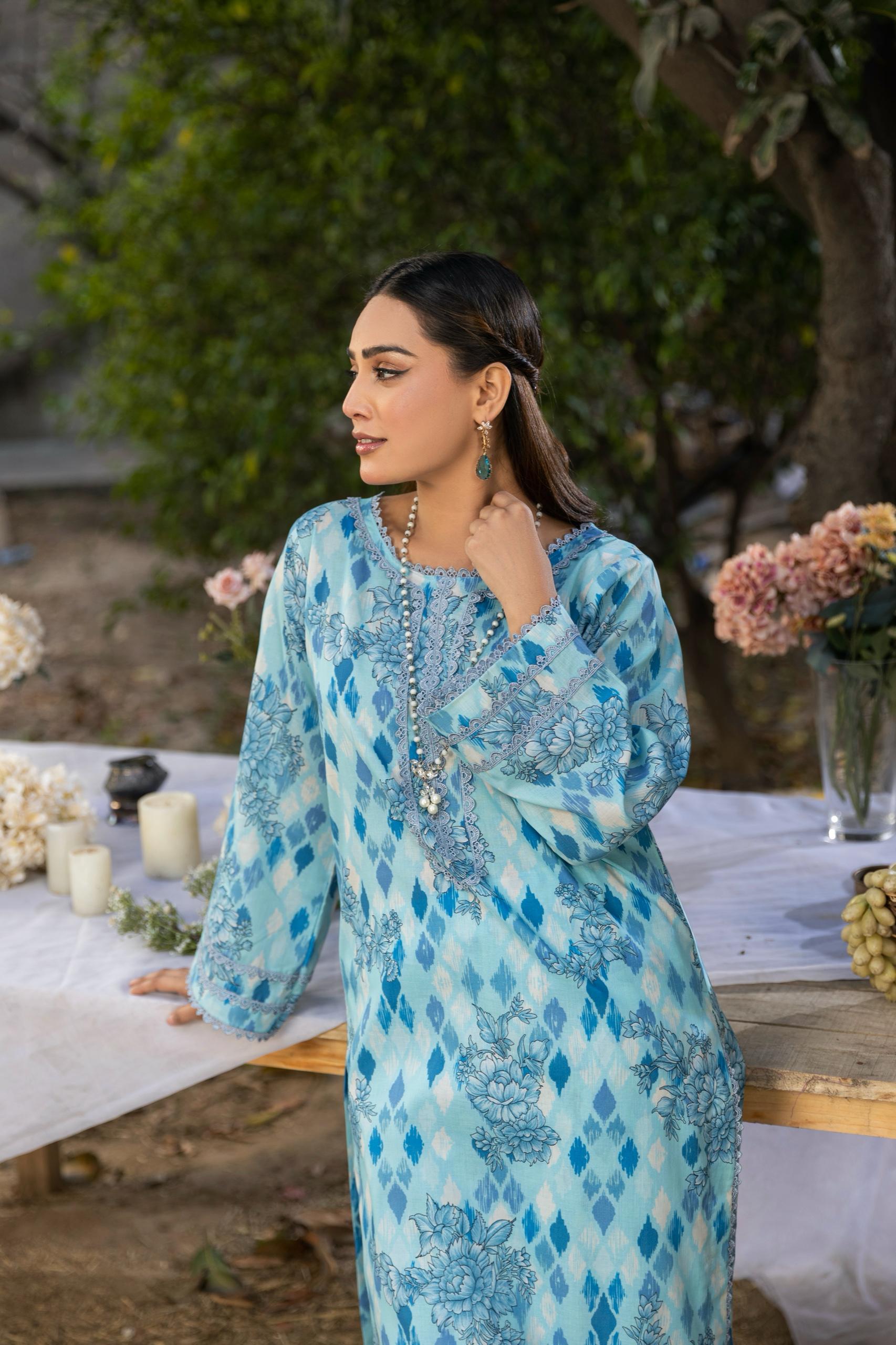 D-12 Classic Digital Printed Lawn