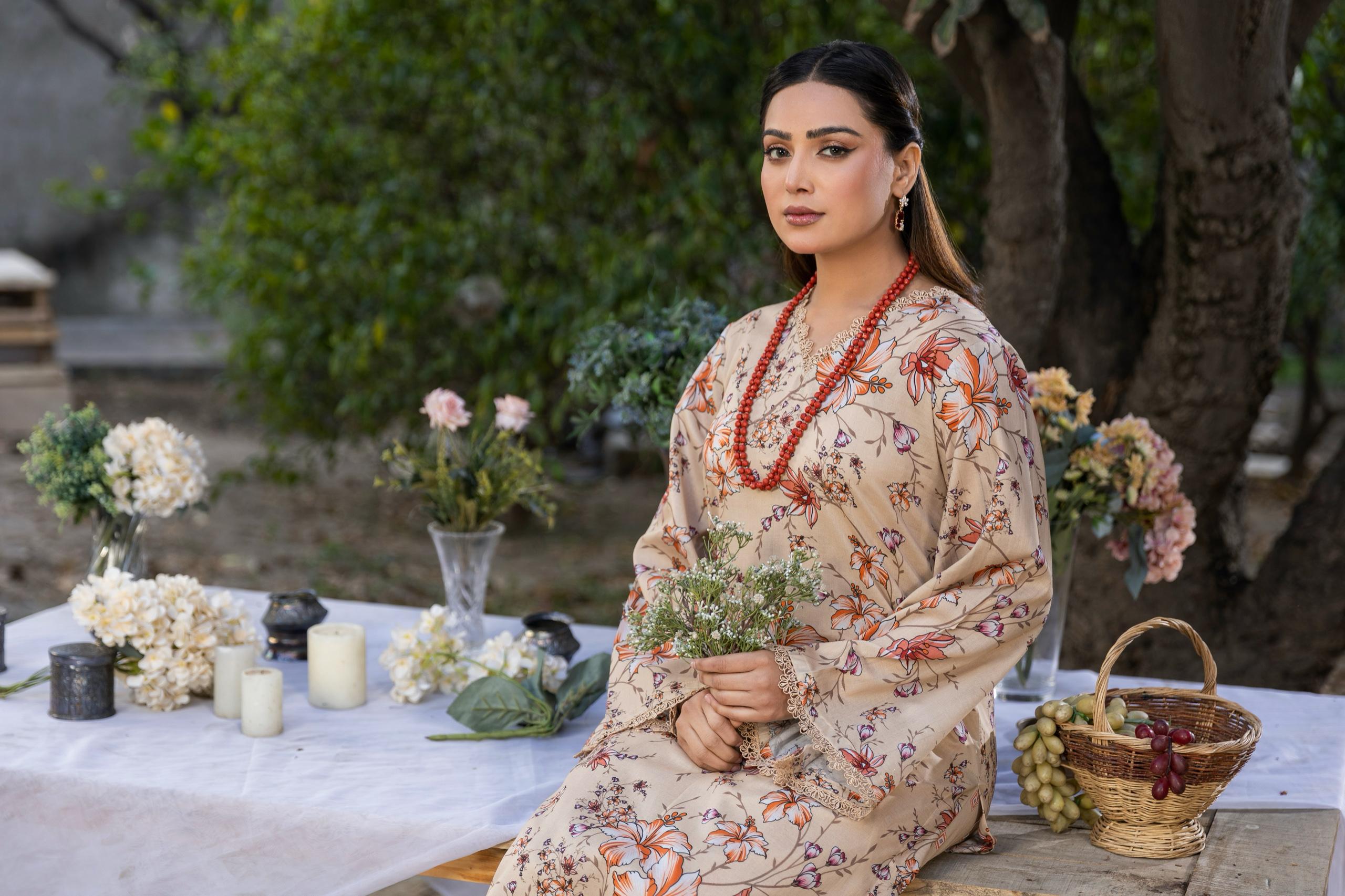 D-9 Classic Digital Printed Lawn